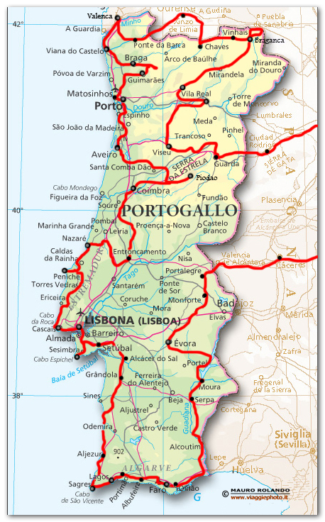 mappa portogallo